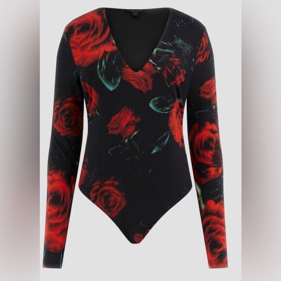 GUESS Eco Bianca Printed Bodysuit in Black - Picture 3 of 5